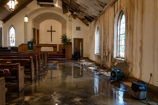 Water Damage in Church